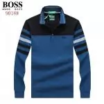 sport boss t-shirt manche longue orange phlash half blue